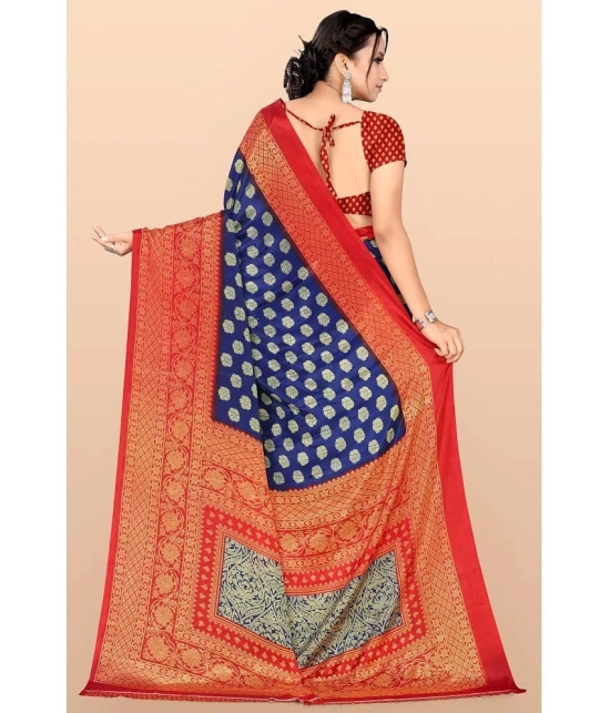 LEELAVATI - Multicolor Crepe Saree With Blouse Piece ( Pack of 1 ) - Multicolor