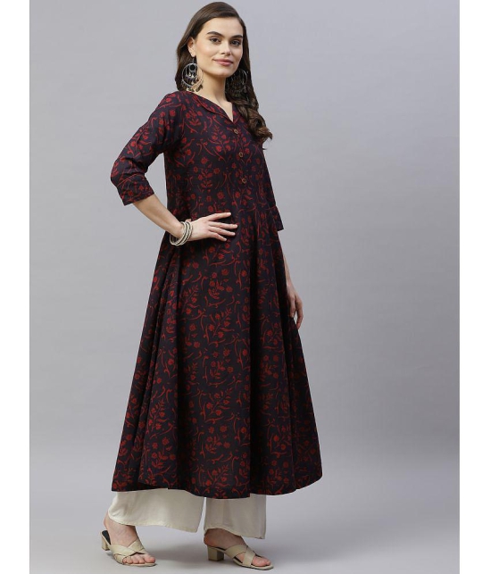 miravan - Maroon Cotton Women's Anarkali Kurti ( Pack of 1 ) - None