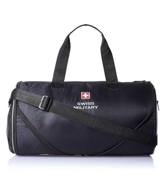 Swiss Military Black Polyester Gym Bag