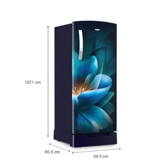 WHIRLPOOL 215 Litres Single Door Refrigerator (Sapphire Blue - Forest)