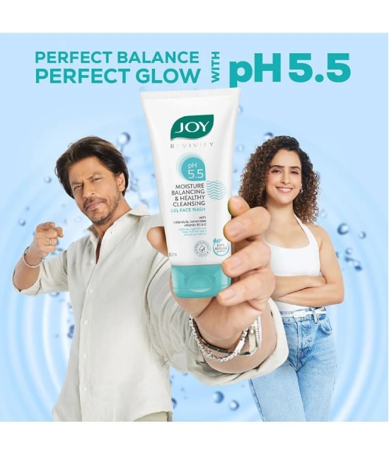 Joy pH 5.5 Healthy Cleansing Gel With Ceramides, Vitamin B5, E Face Wash (150ml X 2)