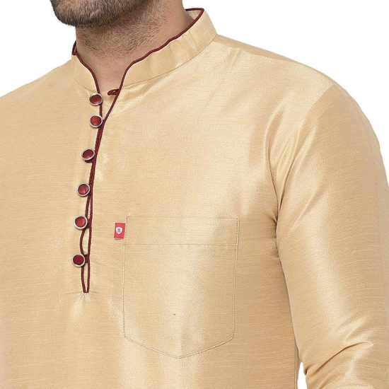 Banity Bey Men's Dupion Regular Fit Kurta |Soft and Comfortable Kurta |Ethnic Kurta Special for Mens