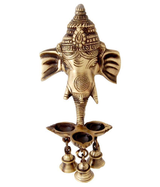 eCraftIndia Brown Brass Figurines - Pack of 1