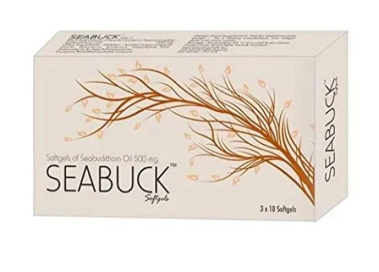 Seabuck Softgel Capsule (30) Sea Buckthorn Seed Oil Supplement-pack of 30