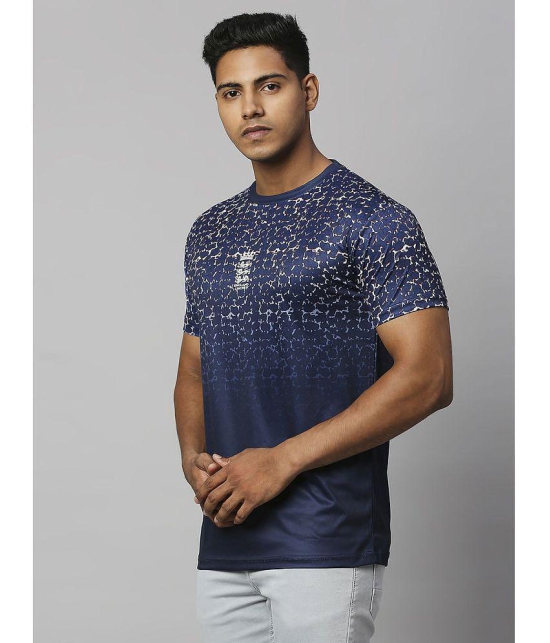 FanCode - Navy Blue Polyester Regular Fit Men's Sports T-Shirt ( Pack of 1 ) - None