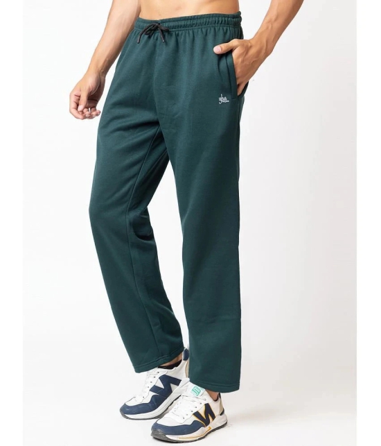 YHA Dark Green Fleece Mens Trackpants ( Pack of 1 ) - None