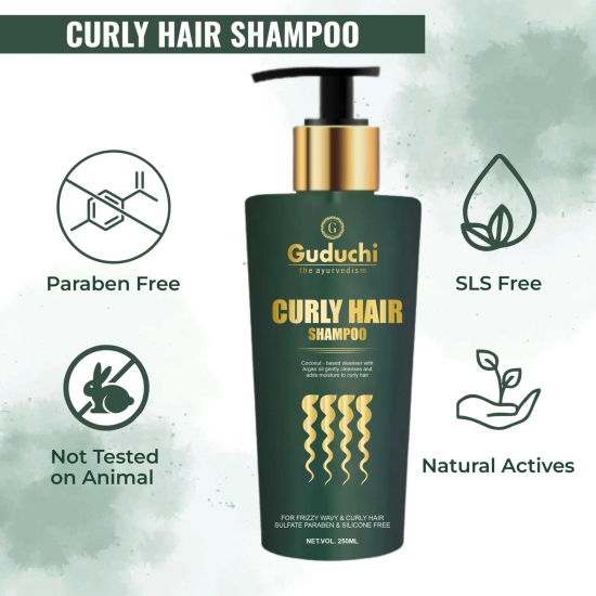 Guduchi Ayurveda Curly Hair shampoo. PACK OF 3 - 15% OFF