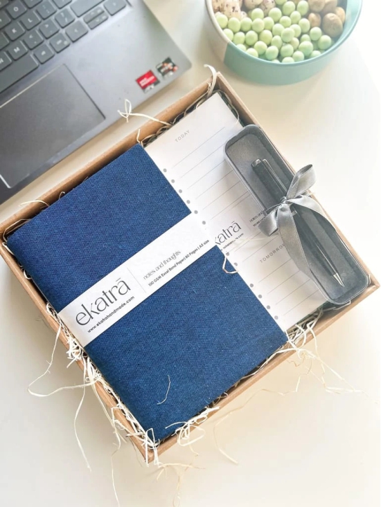 Sustainable Productivity Gift hamper by Ekatra - Solid Blue