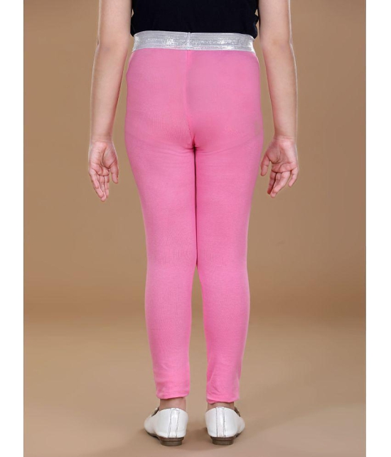 StyleStone - Pink Lycra Girls Leggings ( Pack of 2 ) - None