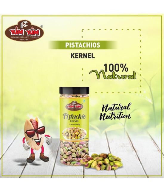 YUM YUM Premium Unsalted Pista Kernels without Shell 300g Jar (Pack of 2-150g Each) Pistachios