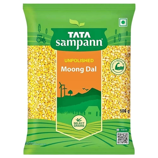 Tata Sampann Organicmoong Dal, 500 Gm