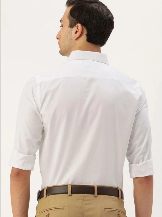 IVOC - White Cotton Regular Fit Mens Formal Shirt ( Pack of 1 ) - None