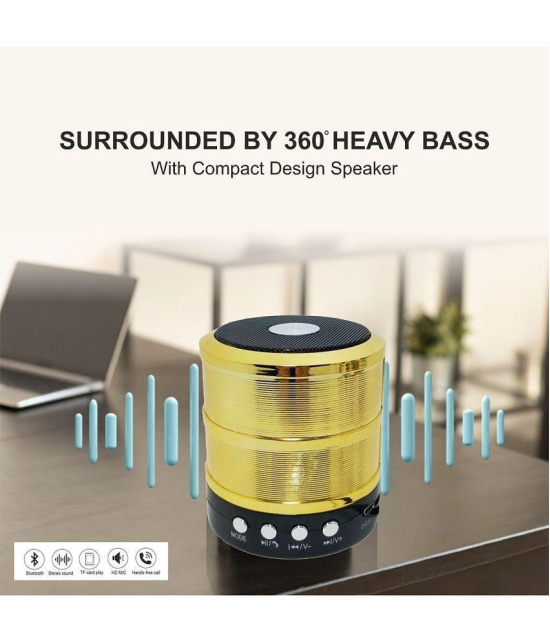 Neo 887 MINI 5 W Bluetooth Speaker Bluetooth v5.0 with USB Playback Time 2 hrs Gold - Gold