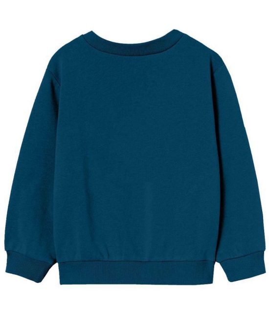 Naughty Ninos Girls Airforce Blue Printed Sweatshirts - None