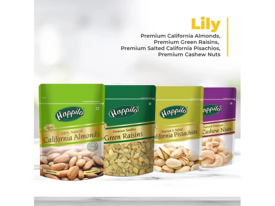 Happilo Celebration Dry Fruit Gift Box Lily 600g