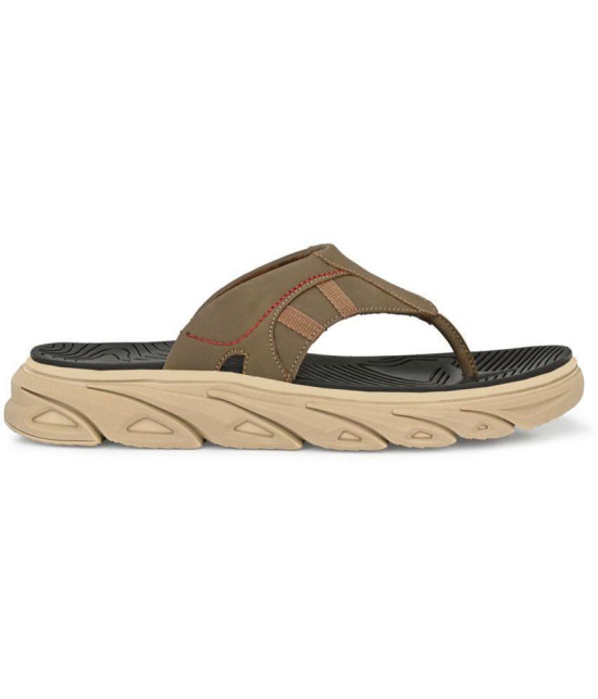 softio - Olive Mens Thong Flip Flop - None