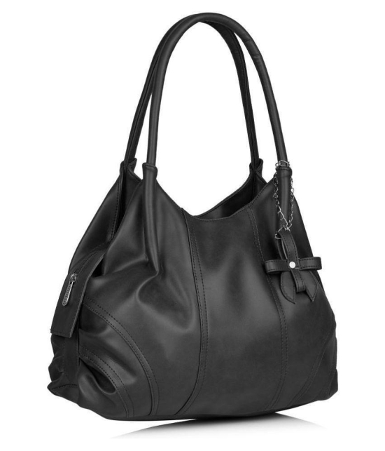 Fostelo - Black  PU Shoulder Bag - Black