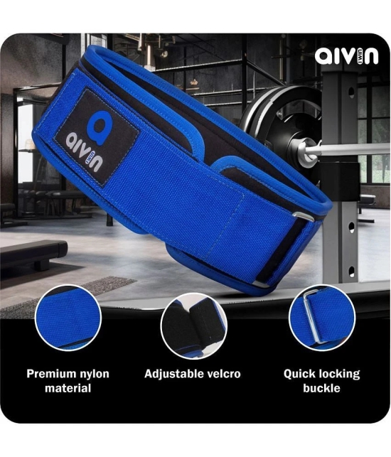 Aivin Blue Nylon Neoprene Gym Belt - L