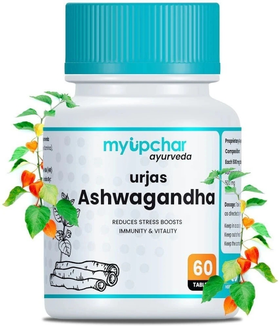 myUpchar Ayurveda Urjas 10x Stronger Ashwagandha 60 Tablets|Boost Immunity, helps in Reducing Stress