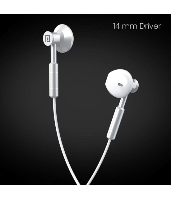 Portronics EAR 1 3.5 mm Wired Earphone In Ear Tangle Free Cable White