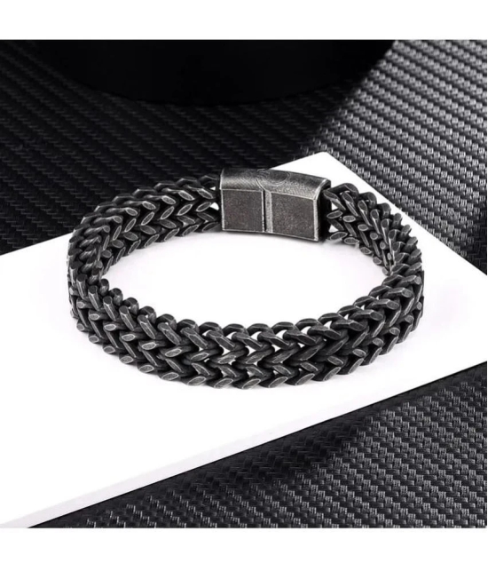 FASHION FRILL Black Bracelet ( Pack of 1 ) - None