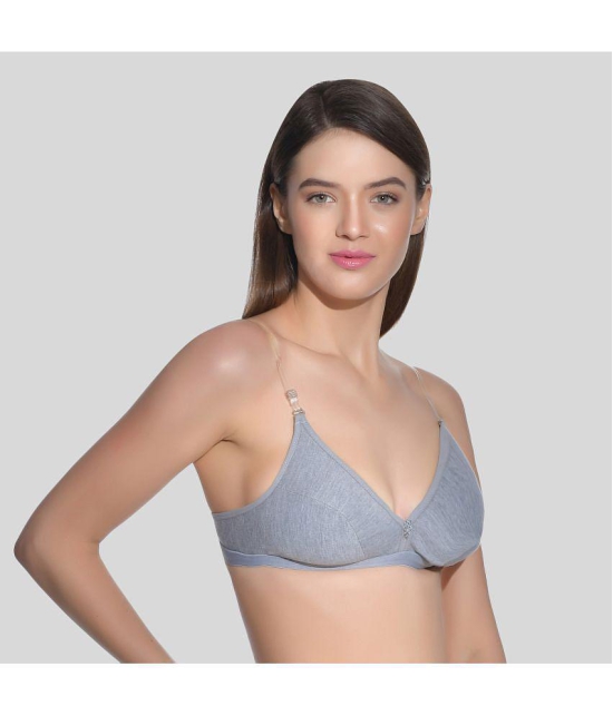 AIMLY - Multicolor Cotton Blend Non Padded Women's T-Shirt Bra ( Pack of 3 ) - None