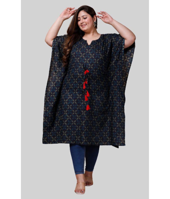 miravan - Blue Cotton Women's Kaftan Kurti ( Pack of 1 ) - None