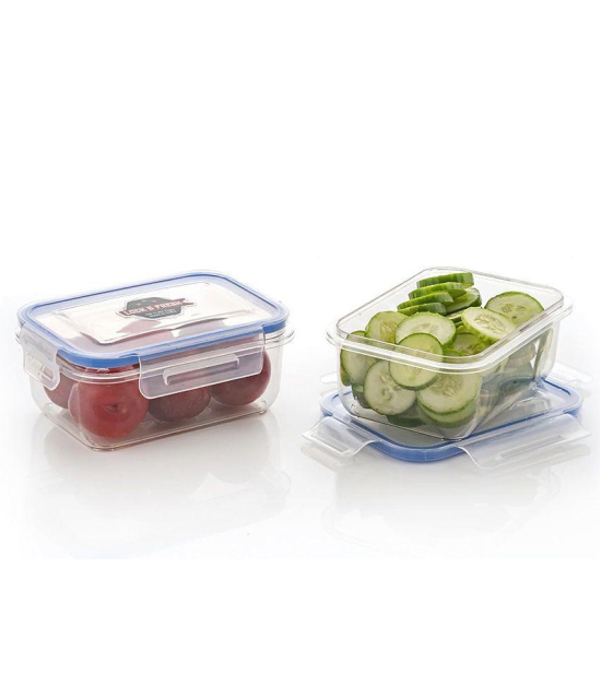 HOMETALES Grocery/Dal/Pasta PET Transparent Food Container ( Set of 4 ) - Transparent