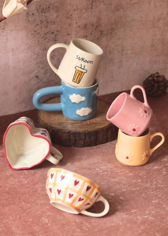 Set of 6 Aesthetic Brew Mugs (for the price of 5)