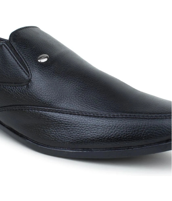 Action Office Artificial Leather Black Formal Shoes - None