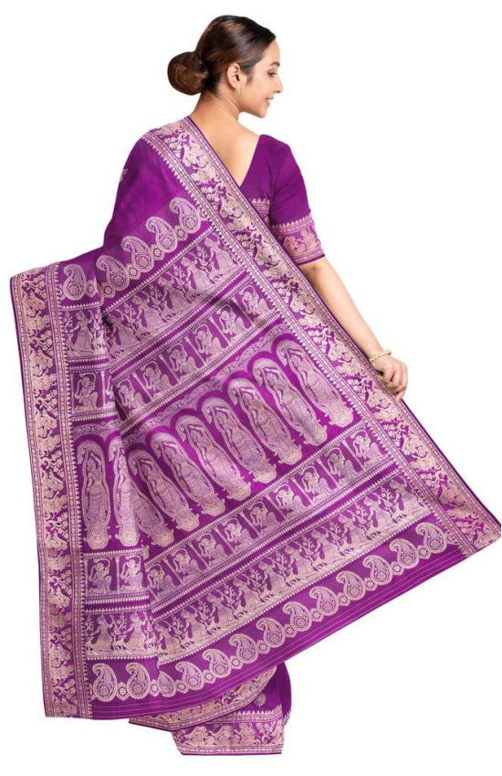 Baluchari Silk Saree Purple