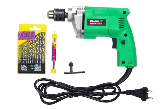 Drill Machine 10mm With Free 13Pcs HSS Drill Bits & 1Pc Masonary Bit Combo 6 Months Warranty