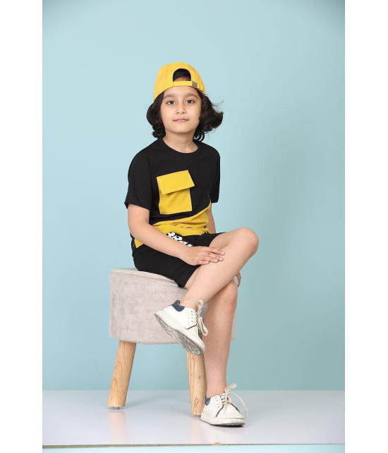 Rydho - Yellow Cotton Boys T-Shirt & Shorts ( Pack of 1 ) - None