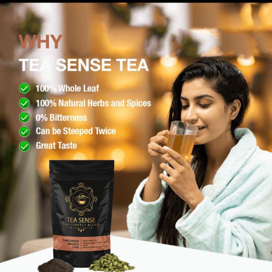 TEA SENSE Cardamom Masala Chai-800g (320 Cups+)