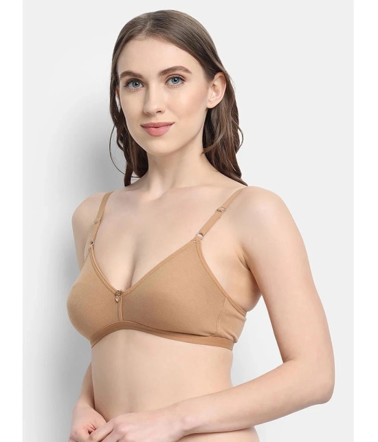 VStar - Beige Cotton Blend Non Padded Womens Everyday Bra ( Pack of 1 ) - None