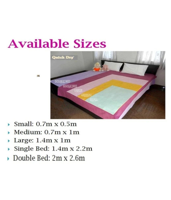 Quick Dry Baby Changing waterproof Bed Protector ORCHID Double Bed Cover Rubber Sheet - XL - 240 cm upwards