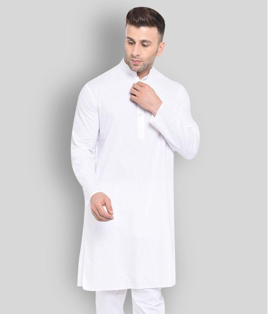 Hangup - White Rayon Men's Regular Kurta ( Pack of 1 ) - None