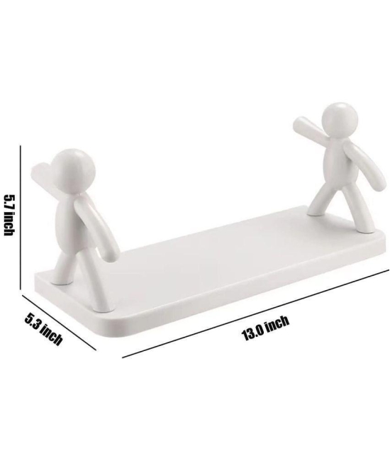 GEEO White Plastic Wall mount Stand ( Pack of 1 ) - White