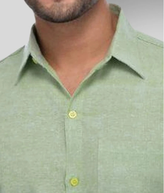 DESHBANDHU DBK - Green Cotton Regular Fit Mens Formal Shirt (Pack of 1) - None