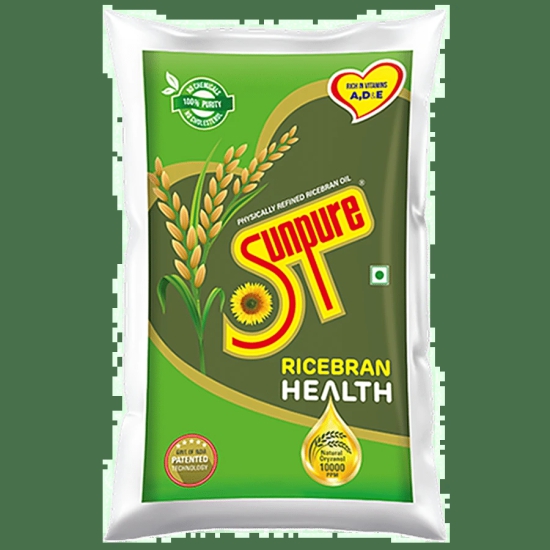 Sunpure Rice Bran Oil, 1 Ltr