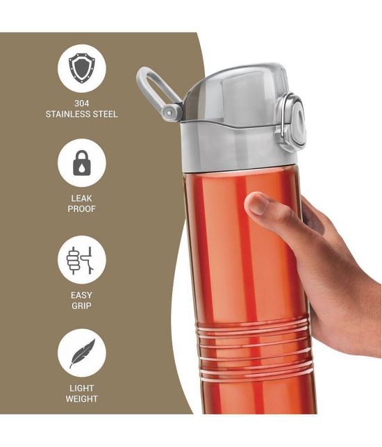 Milton Vogue 750 Stainless Steel Water Bottle, 750ml, Red - Red