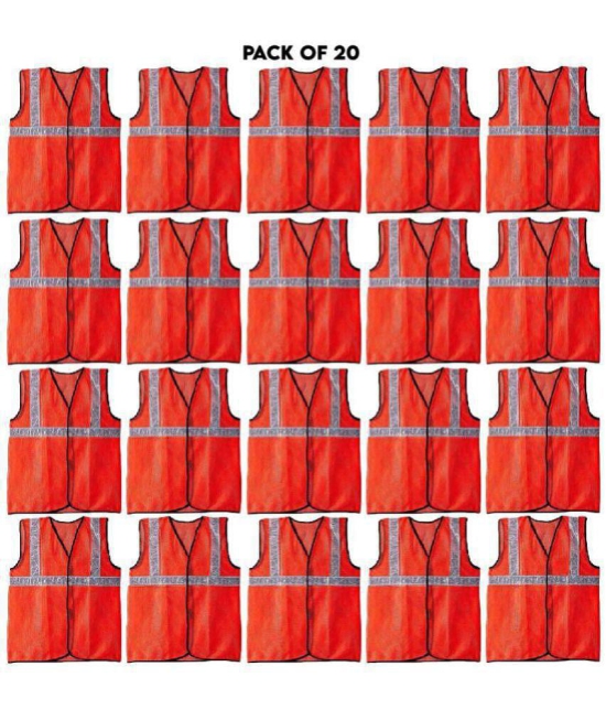 LAXMI Safety Jacket Orange (Pack of 20) Orange Safety Jacket