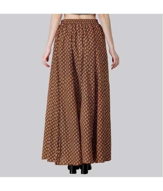 Sttoffa Brown Cotton Womens Flared Skirt ( Pack of 1 ) - None