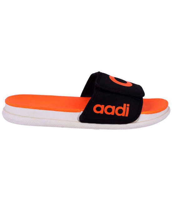 Aadi - Orange Rubber Slide Flip flop - None