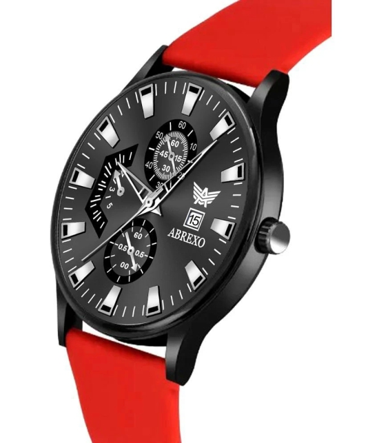 Abrexo Red Silicon Analog Mens Watch