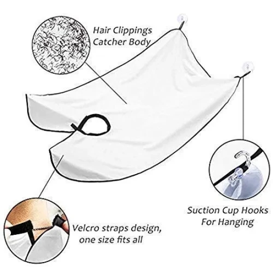 Shaving Beard Bib Grooming Apron With 2 Suction Cups Beard Apron Hair