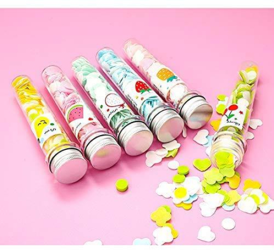 SHANAYA 6 Pieces Travel Soft Paper Soap Flower Design Tube Shape Bottle (Assorted/Random Colour)