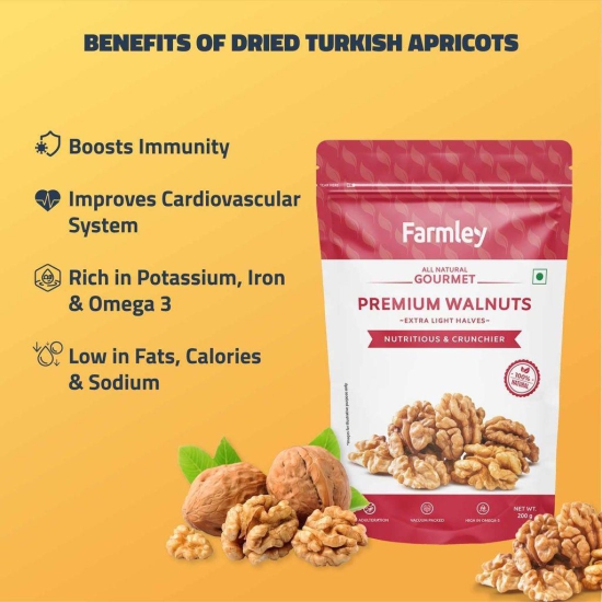 Farmley Premium Chile Walnut Kernel | 2 x 200 g | Walnuts Without Shell, Akhrot, Dry Fruits, Natural Akhrot Giri, Rich in Proteins & Antioxidants (Pack Of 2)