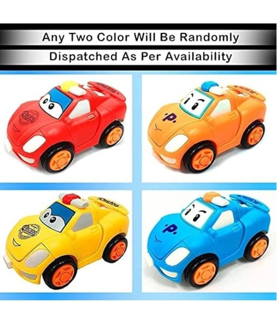 THRIFTKART -  1-PC Push and Go Robot Car for Kids, Push Button Transformation 360 Degree Stunt Friction Cars,Mini Robot Toy Vehicle for Boys and Girls, Multicolor, 1+Years - Multicolor