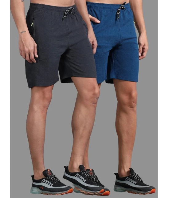 JILZ Multi Polyester Mens Shorts ( Pack of 2 ) - None